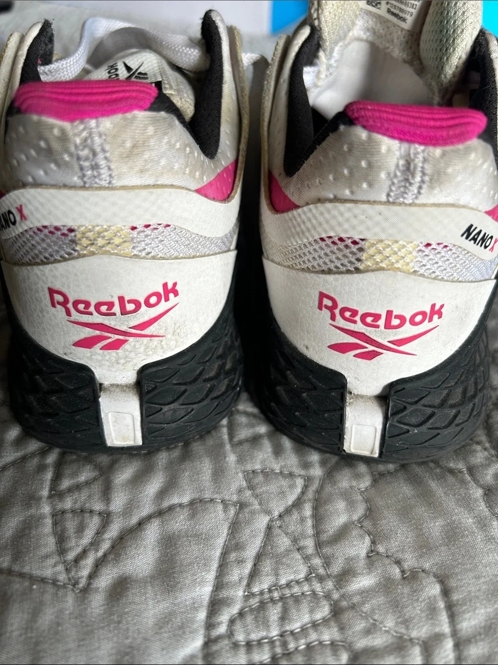 Reebok Women's White, Gray & Pink Nano X Training Sneakers